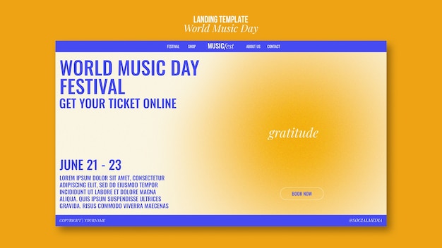 World music day template design