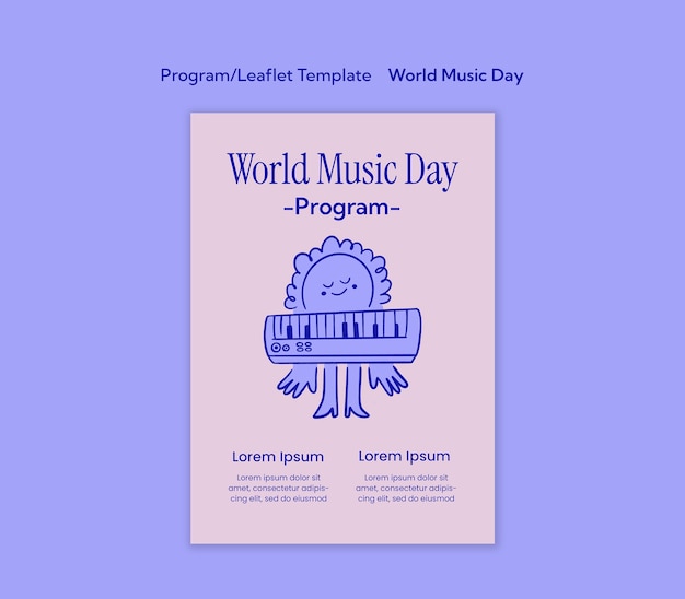 PSD gratuito world music day template design