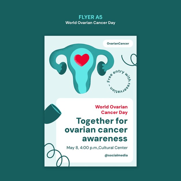 World ovarian cancer day awareness template