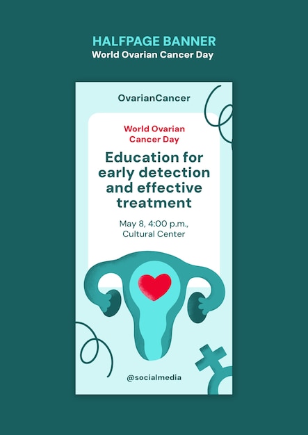 World ovarian cancer day awareness template