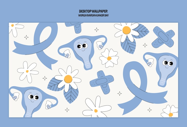 Free PSD world ovarian cancer day awareness template