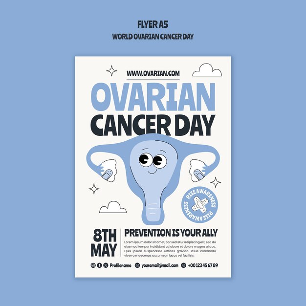 world ovarian cancer day awareness template