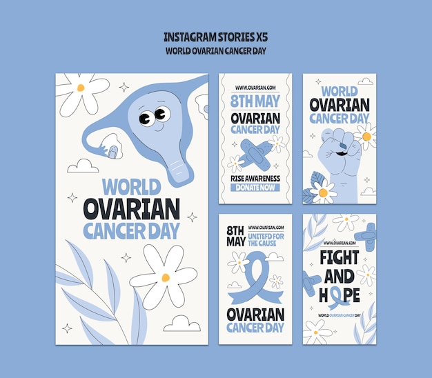 World ovarian cancer day awareness template