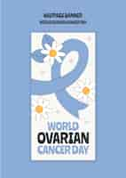 Free PSD world ovarian cancer day awareness template