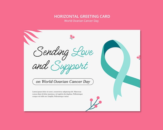 Free PSD world ovarian cancer day template design