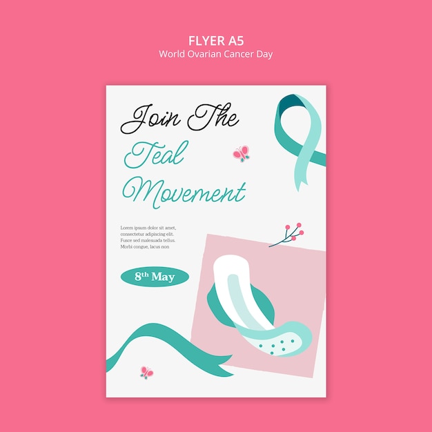 World ovarian cancer day template design