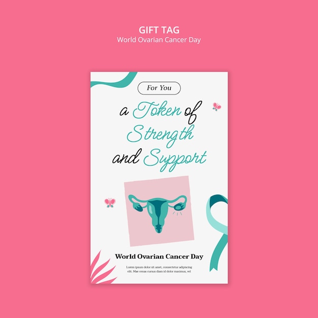 Free PSD world ovarian cancer day template design