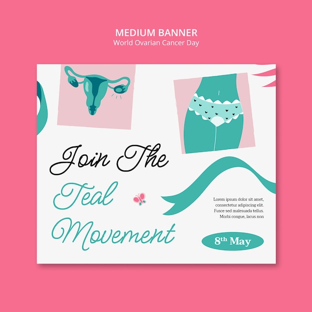 World ovarian cancer day template design