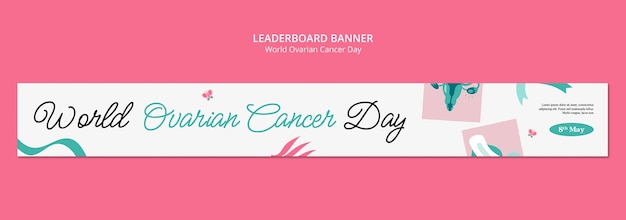 Free PSD world ovarian cancer day template design