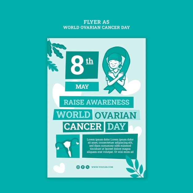 Free PSD world ovarian cancer day template