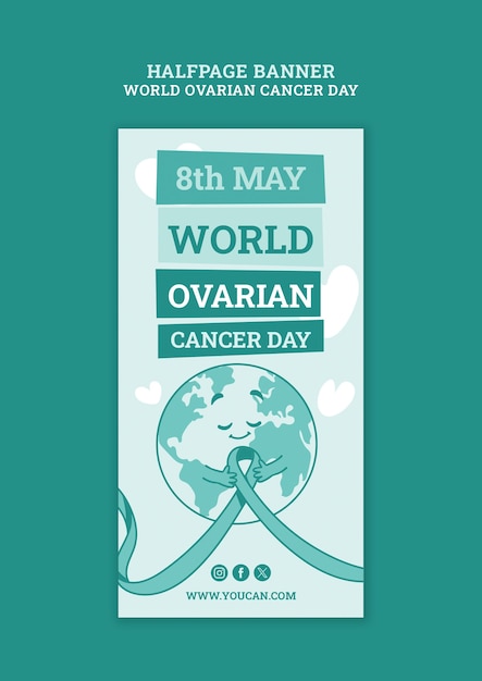 Free PSD world ovarian cancer day template