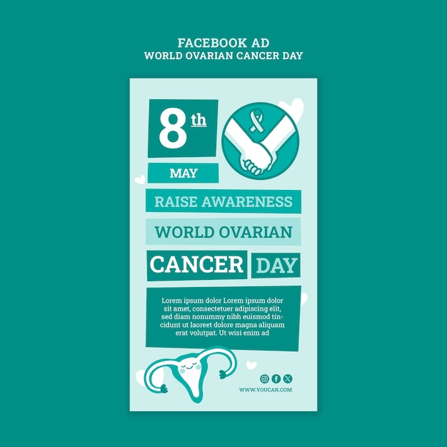 Free PSD world ovarian cancer day template