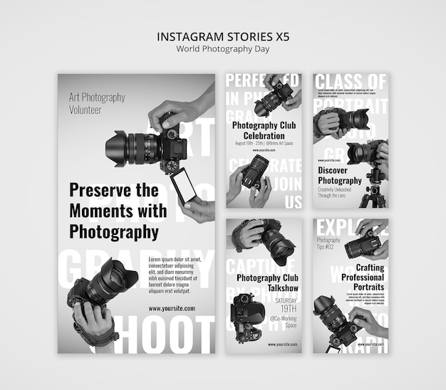 World photography day celebration template