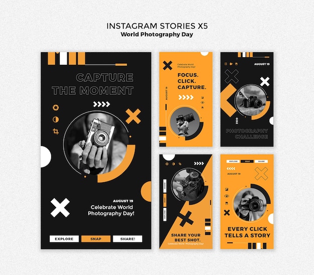 World photography day celebration template