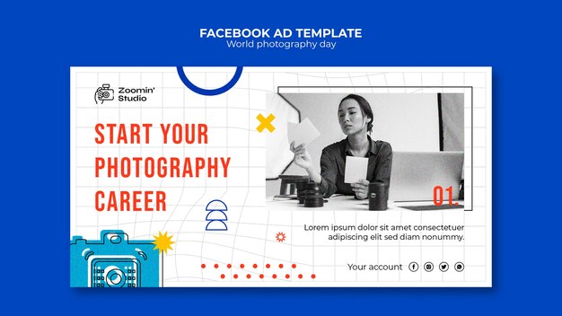 World photography day facebook template