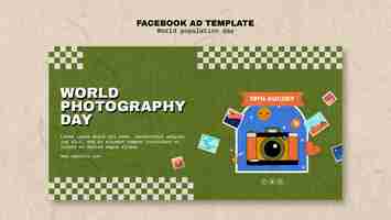 Free PSD world photography day facebook template