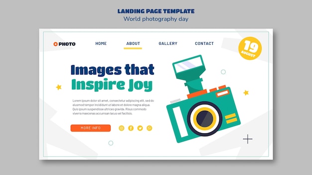 World photography day landing page