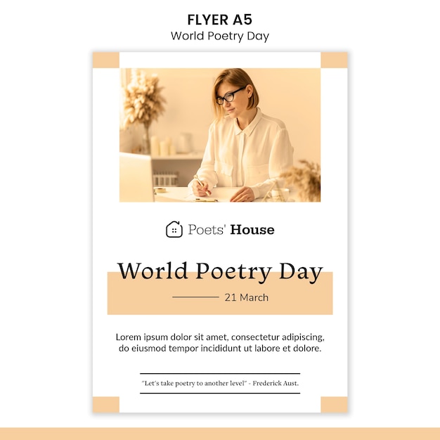 world poetry day flyer