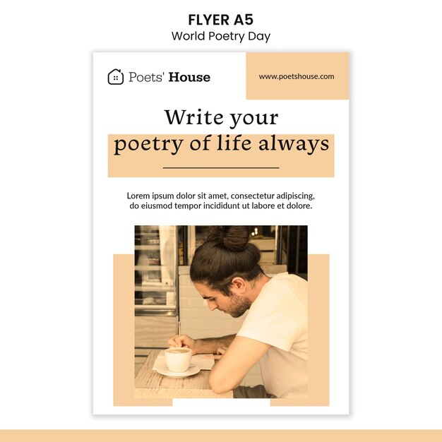 World poetry day flyer
