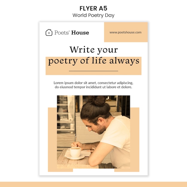 world poetry day flyer