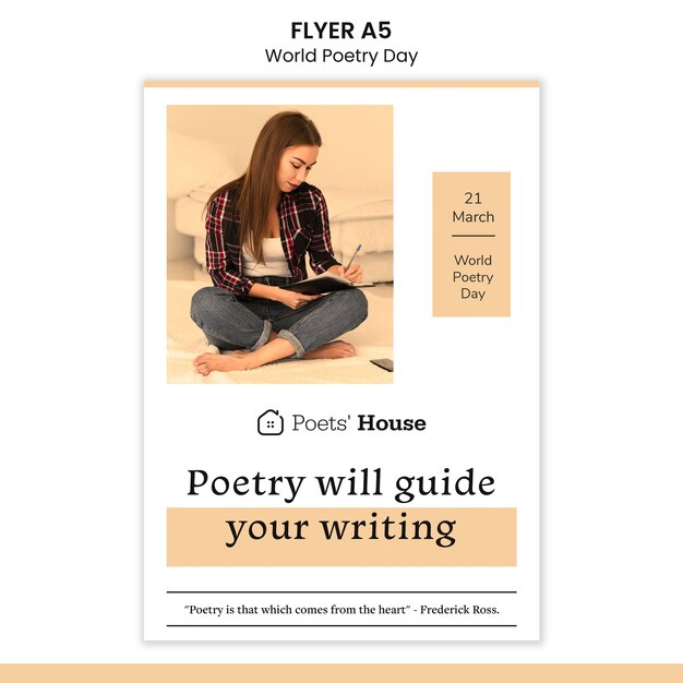 World poetry day flyer