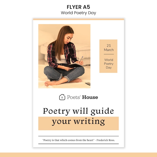 World poetry day flyer
