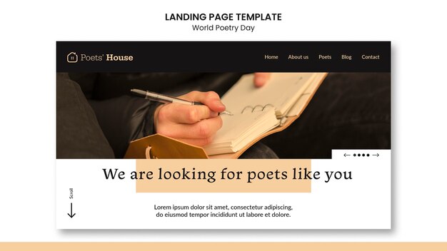World poetry day landing page