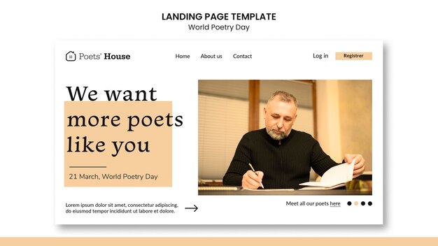 world poetry day landing page
