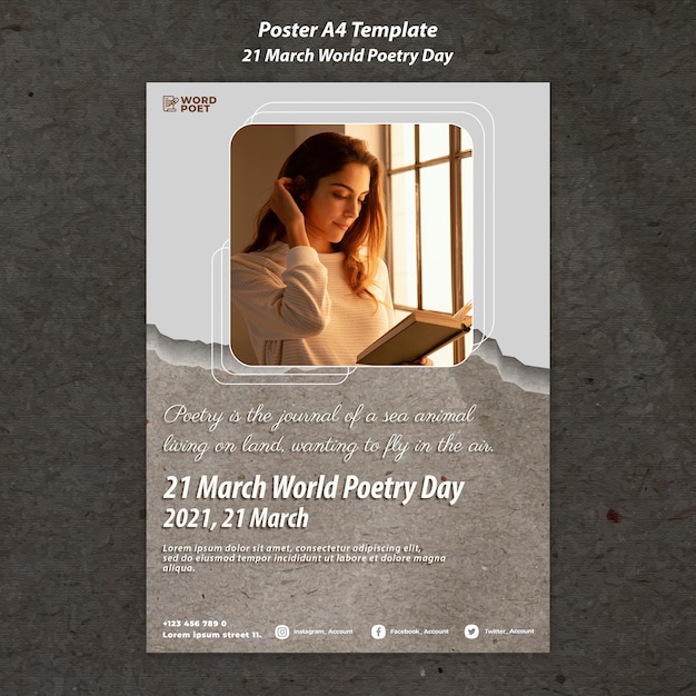 World poetry day poster