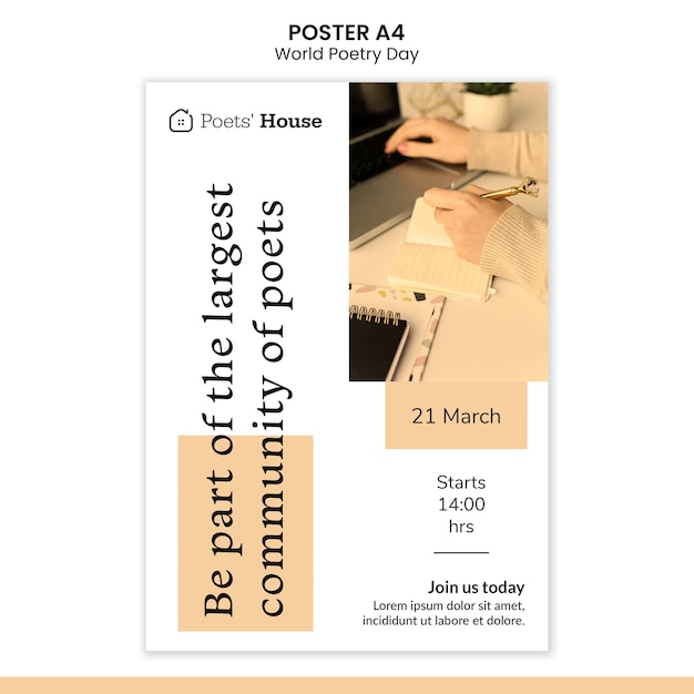 World poetry day poster