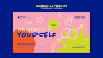 무료 PSD 세계 성 건강의 날 페이스북 템플릿