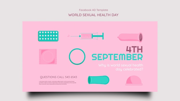 World sexual health day facebook template