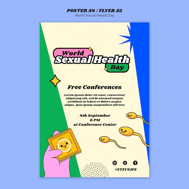 World sexual health day poster template