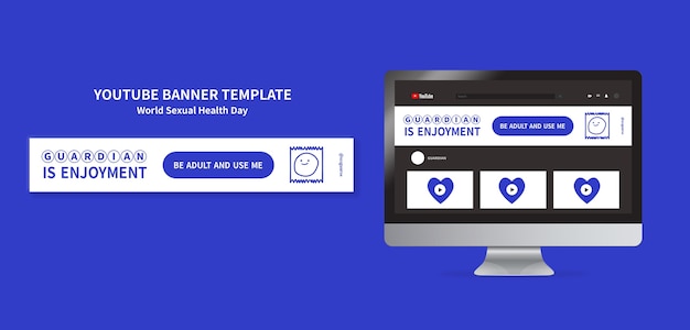 Free PSD world sexual health day youtube banner