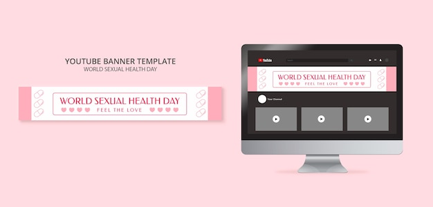 Free PSD world sexual health day youtube banner