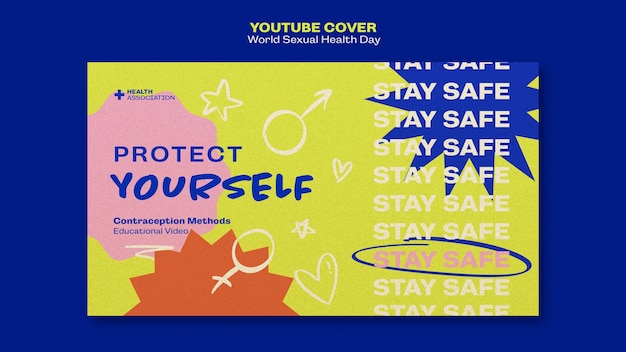 Free PSD world sexual health day youtube cover