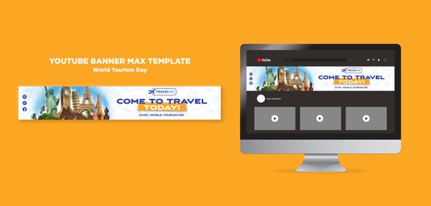 Free PSD world tourism day template design