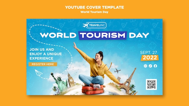 Free PSD world tourism day template design