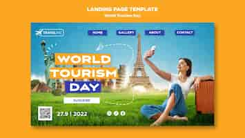 Free PSD world tourism day template design