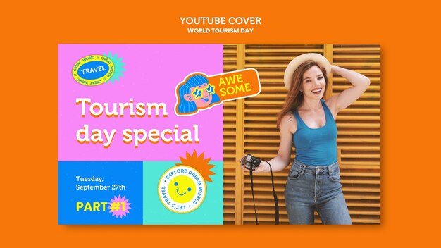 Free PSD world tourism day youtube cover