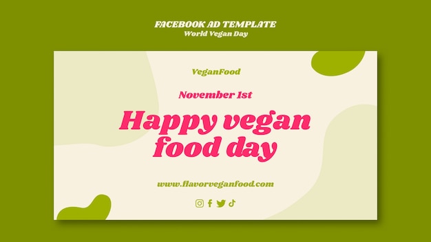 World vegan day facebook template