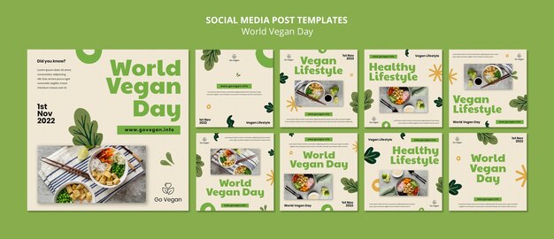 World vegan day instagram posts