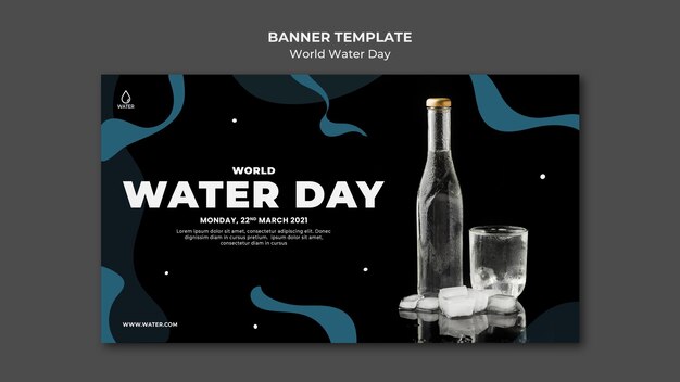 World water day banner template