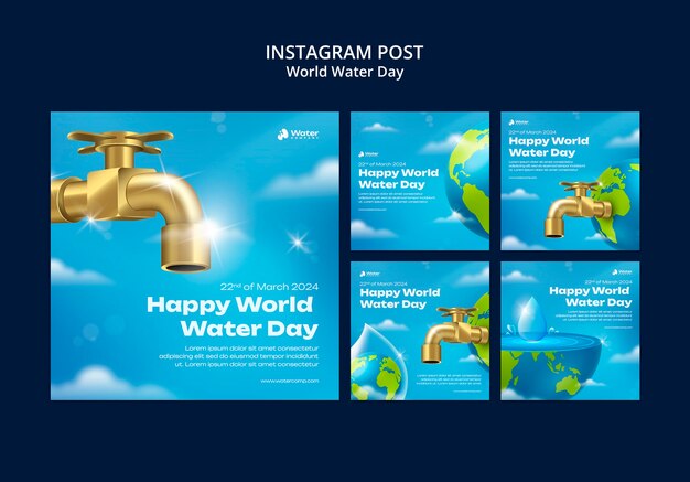 world water day celebration  instagram posts