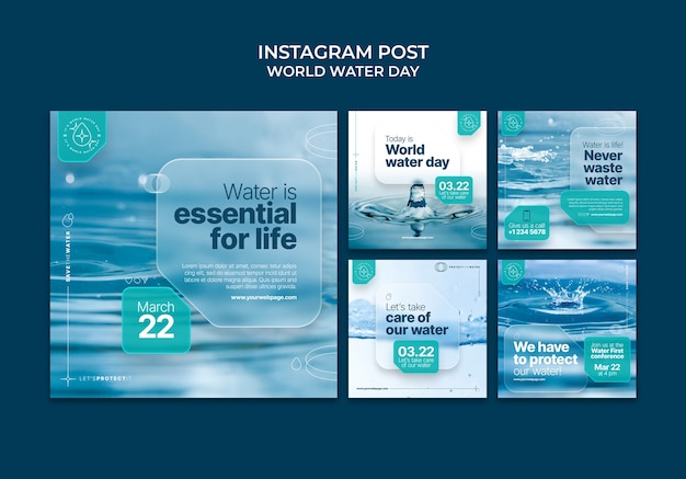 Празднование Всемирного дня воды в Instagram