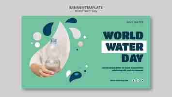 Free PSD world water day landing page template