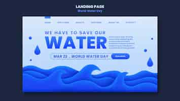 PSD gratuito progettazione del modello della giornata mondiale dell'acqua