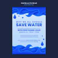 Free PSD world water day template design