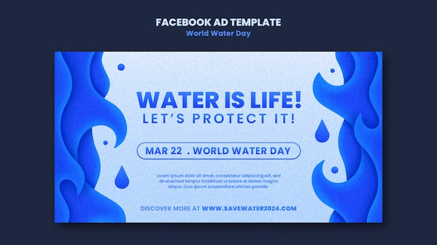 World water day template design