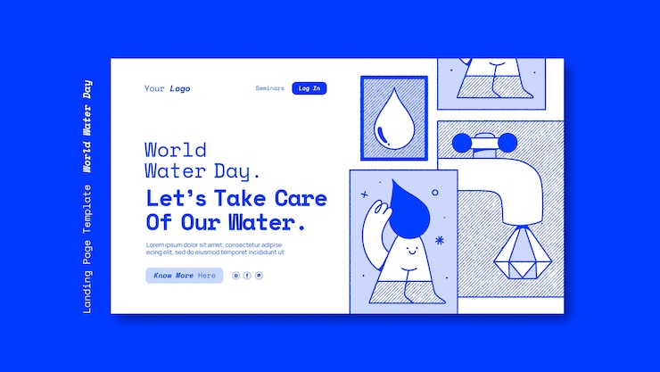 Free PSD world water day template design